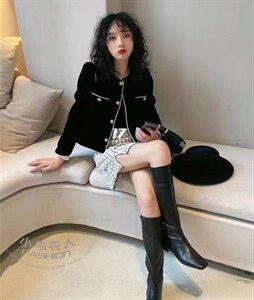 气质丝绒小香外套,其它,欧妮卡蒂蔓