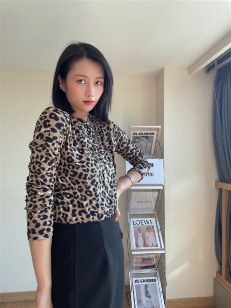 豹纹简约百搭打底小衫,女装其它,1+1 MAIN ROAD