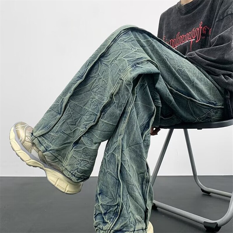 2024美式牛仔裤男款直筒长裤潮NB001P60，男装牛仔裤，星座1116-2