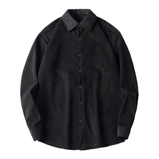 光影墙灯芯绒长袖衬衫男秋季新款衬衣外套休闲上衣服3311-P55，男装衬衫，星座205-1