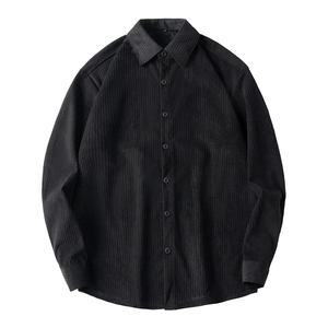 光影墙灯芯绒长袖衬衫男秋季新款衬衣外套休闲上衣服3311-P55图片