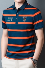 BJ2308钱塘2020-2夏季新款男士短袖翻领T恤时尚条纹休闲上衣P62，男装T恤，钱塘207-2