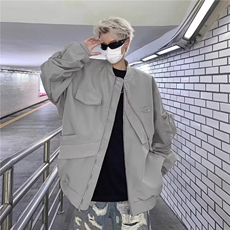 美式复古刺绣棒球服外套男痞帅潮宽松百搭休闲情侣飞行拉链夹克，男装夹克，星座506A