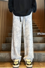 XZ616秋季新款重磅扎染侧边压痕休闲脏脏裤TY1016特P40控78，男装休闲裤，星座512A（原616）
