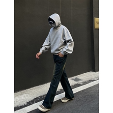 B221美式ins高街暗黑光版修身微喇牛仔裤LK23137-P55控78，男装牛仔裤，电商B221