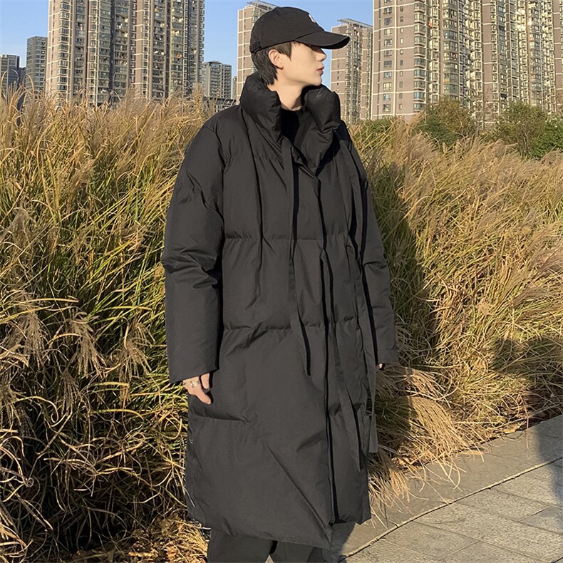 MY994-P168冬季新款飘带中长款棉衣男士棉服时尚暗黑风228,男装棉衣,电商B280-1（原A049）