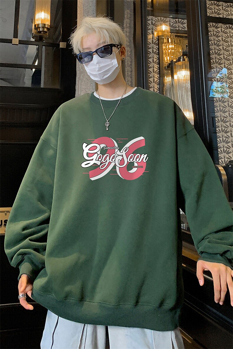 ！圆领卫衣男装港风长袖T恤男外套男WY254-特P23,男装T恤,电商B367