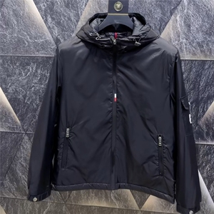 (网图)连帽轻薄棉服保暖轻奢休闲黑色薄棉棉袄  313B-JK9932-P105图片
