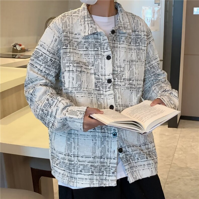 百搭夹克男简约气质新款长袖ins宽松型流行日常时尚都市潮流,男装夹克,星座410-6（原星座1304-1）