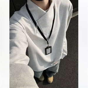 美式搭配高街社恐立领连帽卫衣潮牌忍者外套男编绳长裤图片