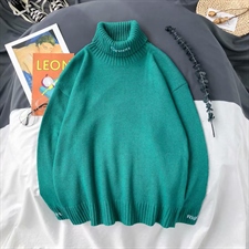 主推ins超火秋冬季高领毛衣男韩版宽松潮流bf中性针织衫813-p35，男装针织衫/毛衣，星座1008-2