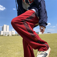 秋季新款休闲裤百搭运动裤条纹长裤D329-QM504-P55-控68，女装休闲裤，电商D329