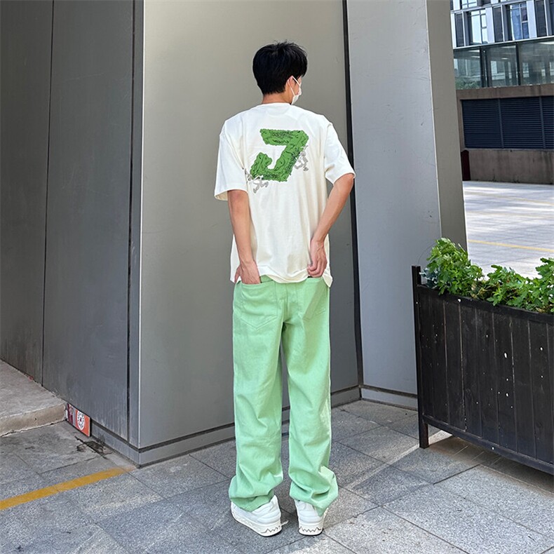 25年春季水洗高街vibe直筒宽松阔腿五色牛仔裤NZ2310-P55控78,男装牛仔裤,星座1002-1