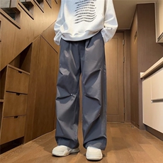 日系工装裤男高街潮牌秋季ins欧美嘻哈运动休闲裤机能风裤子，男装休闲裤，星座716-3