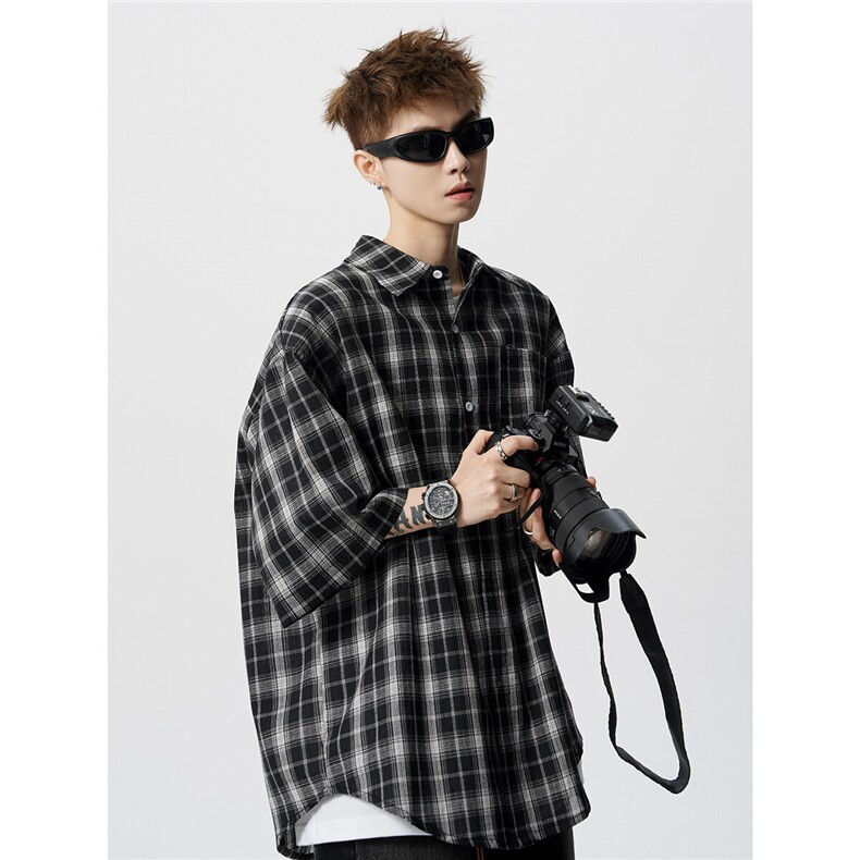 CS7150-P33特控60数据款格子轻薄衬衫长袖版货号【CS7143】,男装衬衫,电商D232