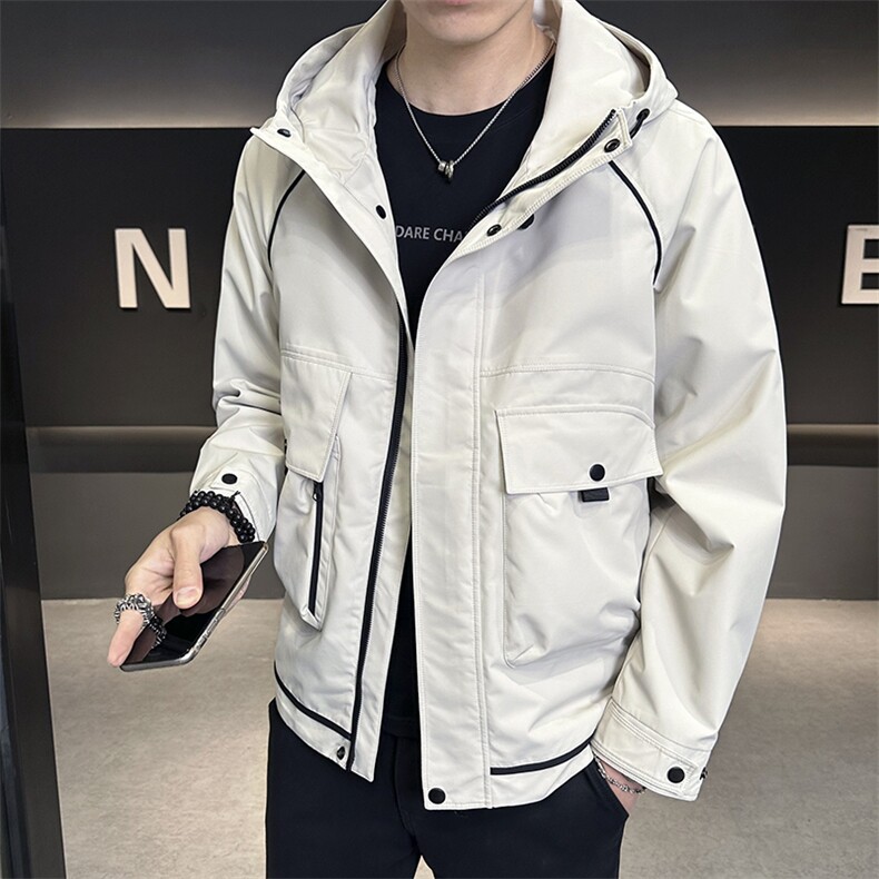 秋季夹克男高品质连帽外套型男商务休闲青年外套男N8817-P95图片