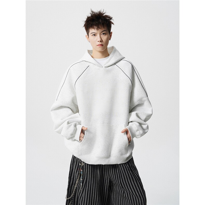 可二开反光条大码M-5XL卫衣男面料:50%棉50%涤纶WY78123特P53控88,男装卫衣,星座227-7