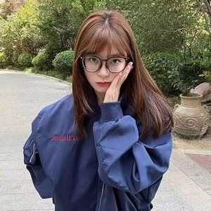 春秋美式字母刺绣男女夹克飞行员工装棒球服情侣小众纯色潮牌外套图片