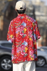 P01中性男女休闲大码花衣服polo衫宽松透气东北大花风团队服，男装Polo衫，星座115A(原星座507）
