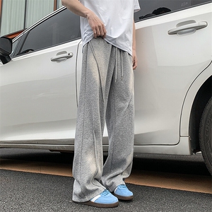 【】潮牌卫裤男女秋重磅美式高街水洗垂感休闲运动裤SM36 P46图片