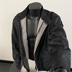 复古美式铜氨触感树纹肌理千鸟格内里哈灵顿cleanfit夹克外套，男装夹克，星座601-1