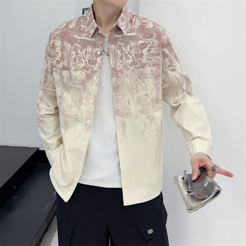 高品质纯棉280克加厚寸衫外套墨染时尚店主社会小伙新款CS61P68,女装短外套,星座301B-1