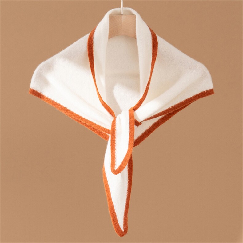 2025年秋季时尚百搭通勤简约休闲三角巾，围巾，臻歆羊绒