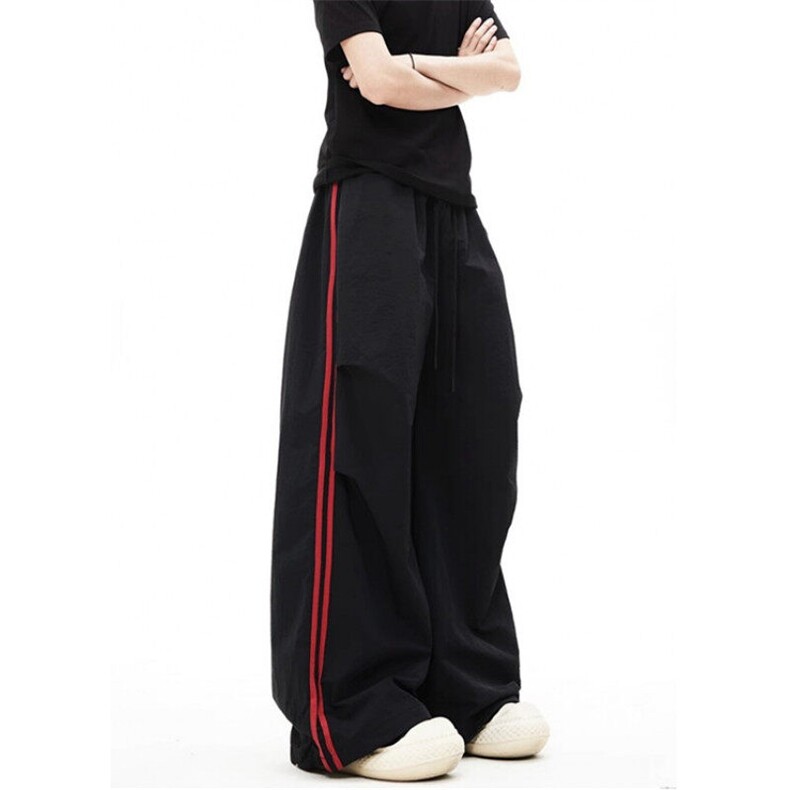 凉感速干防晒工装裤男女夏季潮条纹撞色休闲情侣伞兵裤KB896,男装防晒衣,星座1116A（原606A-3）