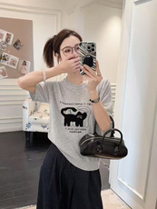 夏季新款套头短袖时尚百搭针织短袖，女装针织衫/毛衣，锦弘羊绒