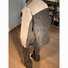 W701-P75复古水洗做旧PU皮夹克男款秋冬cleanfit高级感垫肩，男装夹克，电商B323A