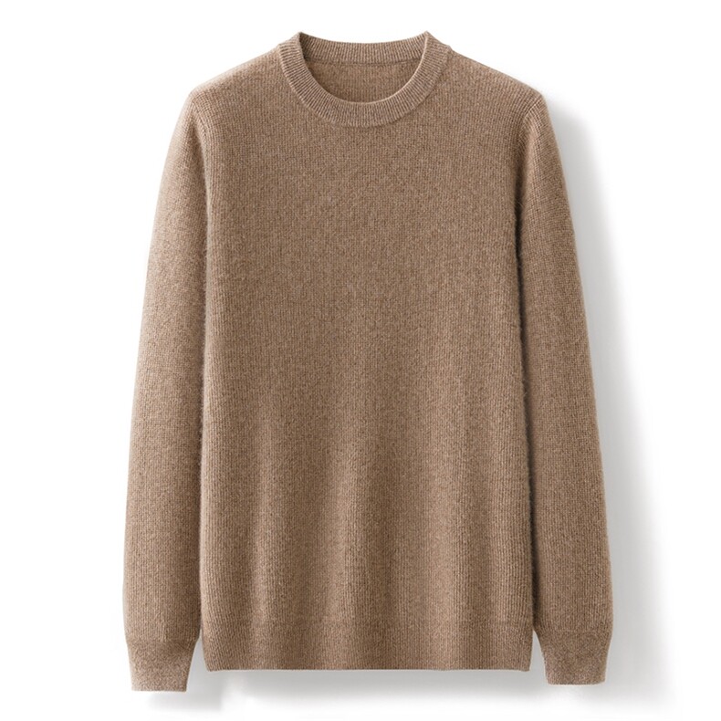 2025宽松型圆领长袖套头百搭简约时尚,男装针织衫/毛衣,雪贝坊二店