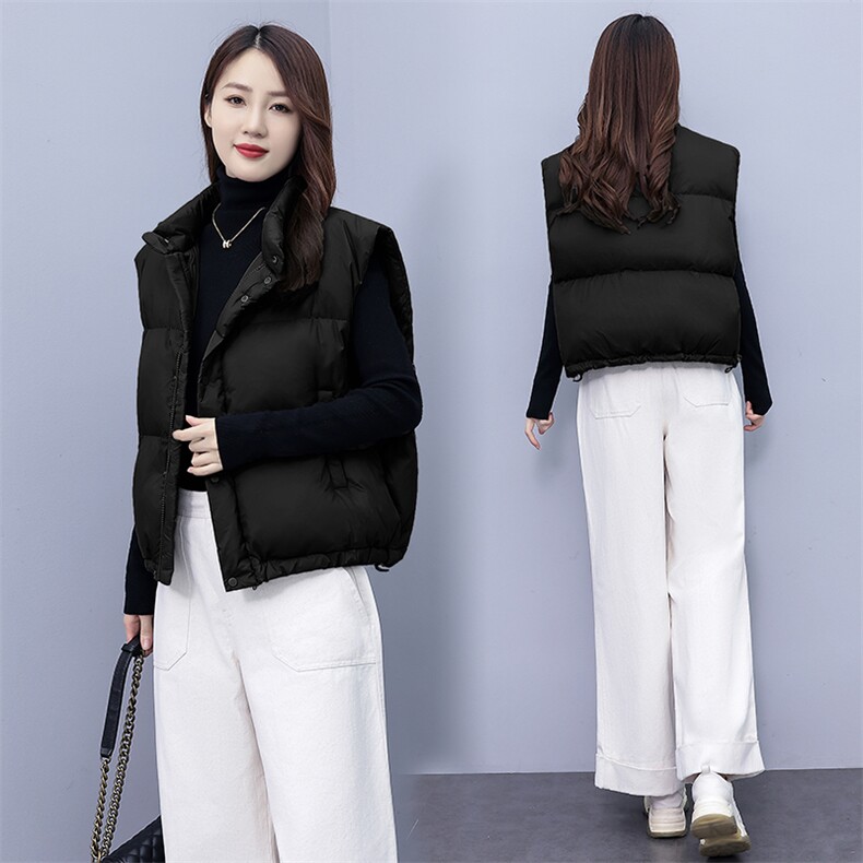 2024新款秋冬时尚大方女装马甲简约百搭轻薄羽绒服背心外套显瘦保暖无袖上衣,女装马甲,凯瑟曼