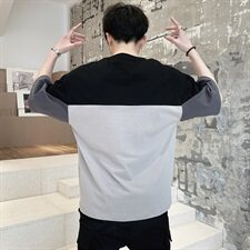 ins短袖男夏季潮流男士t恤帅气圆领宽松打底衫半袖衣服DS349TP25，男装T恤，电商A102