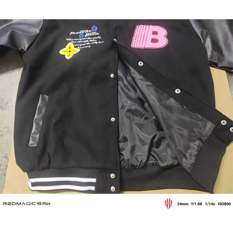 1506/QW0820/P67美式重磅刺绣毛呢棒球服情侣宽松高街潮牌夹克,男装夹克,星座1506