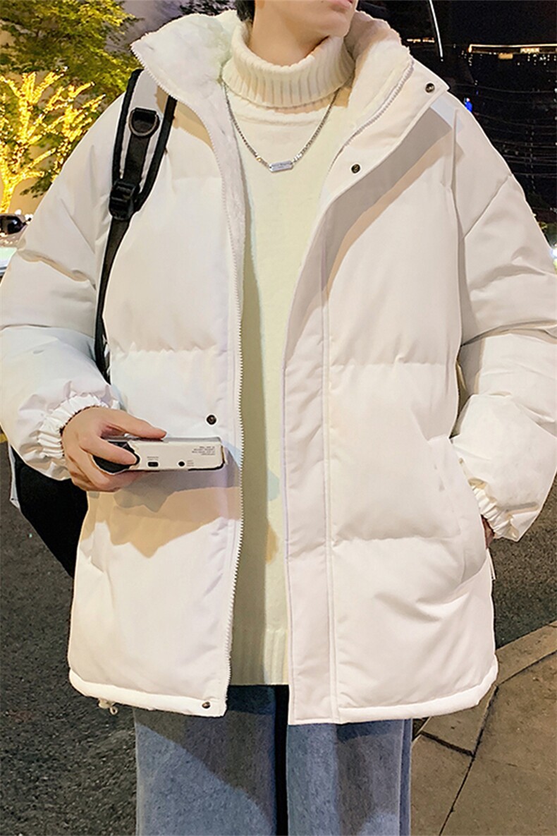 立领羊羔绒棉衣加绒加厚保暖面包服外套男女纯色棉袄M066-特价P56,男装棉衣,电商A007