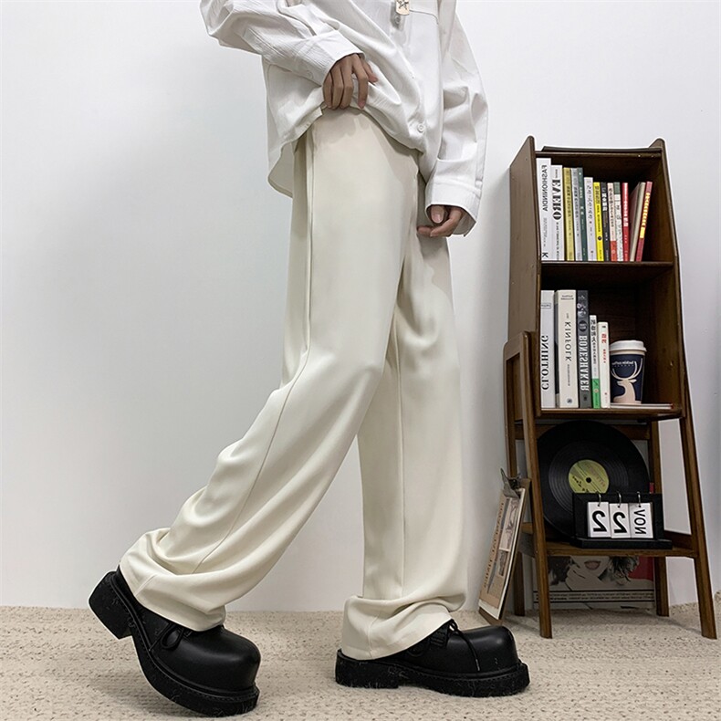 西装裤男裤子春夏款2025新品垂感直筒西裤高级感阔腿裤XK302-P50,男装西裤,电商A178