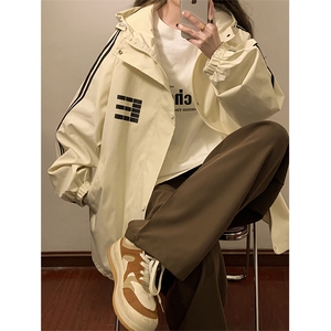 春秋季印花外套男女同款新款美式夹克XZ102B-1-JK6658P85图片