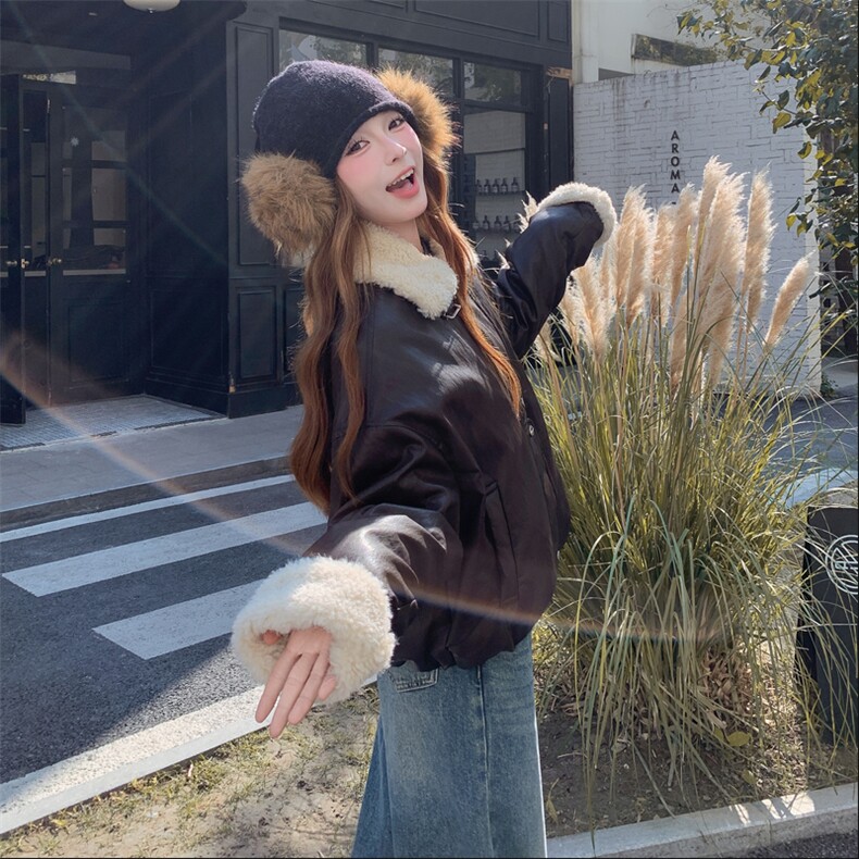 皮衣毛领羽绒服2C323-P295-,女装羽绒服,2C323