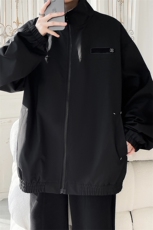 JK205/P65春装新款个性魔术贴立领飞行员夹克男潮外套上衣，男装夹克，电商基地A050