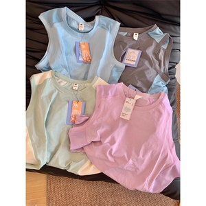 网图 速干背心男女夏季凉感冰丝无袖T恤运动跑步健身 特P28图片