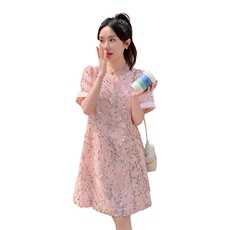 现货高级感气质重工刺绣亮片连衣裙2931P145K218，女装连衣裙，2C029