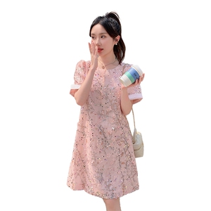 现货  高级感气质重工刺绣亮片连衣裙2931P145K218图片