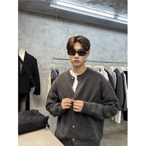 老钱时尚针织外套慵懒风设计师款微宽松百搭高级感男外套LF93 P60图片