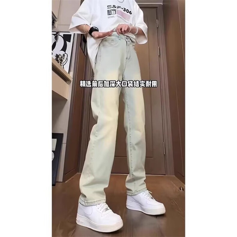 1506-1/KP0011/P34港风潮男夏季新款个性字母牛仔裤嘻哈ins潮高街,男装牛仔裤,星座1506-1