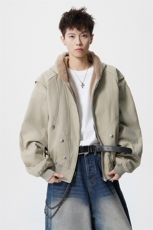 仿兔毛座山雕男美式加厚加绒工装棉衣男保暖夹克外套MY1708-P128，男装夹克，电商D206-1