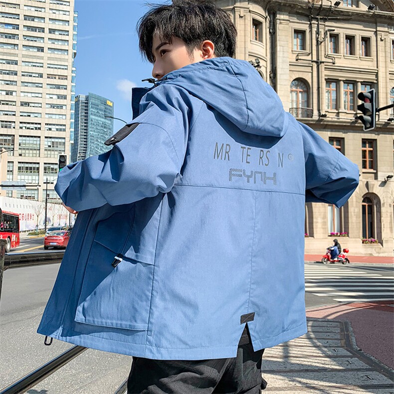 男士秋季新款韩版夹克男潮牌百搭休闲夹克连帽外套A112-jk115-P75,男装夹克,星座1206（原A206）