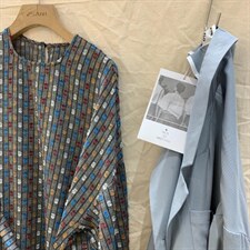 波普纹衬衣+格子连衣裙+防晒外套，女装连衣裙，25Ann·Studio