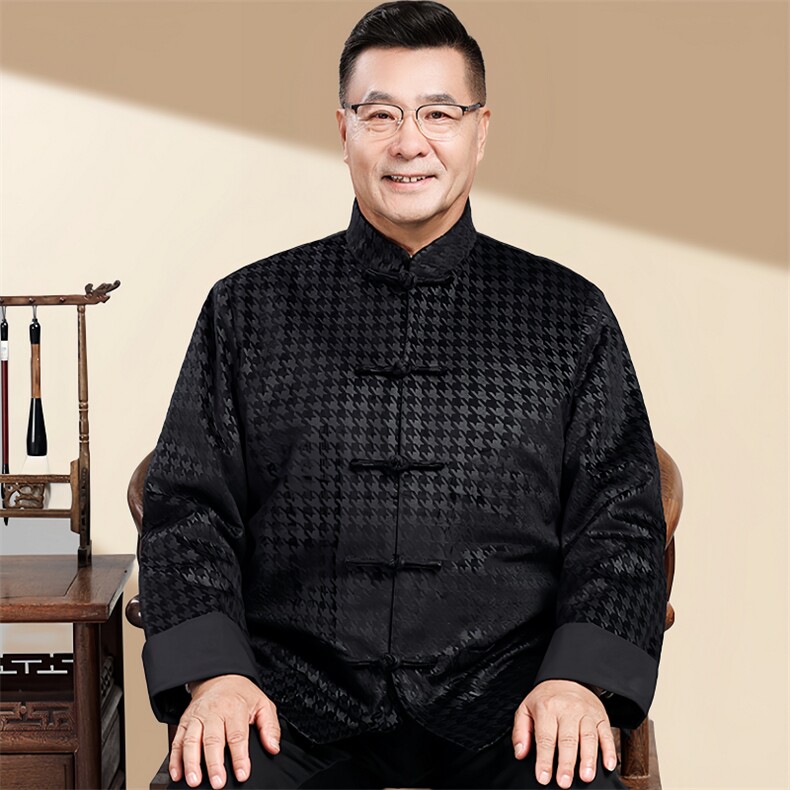 风冬季男士加厚棉衣唐装中年长袖大码保暖男装外套CF815-P123,男装棉衣,星座1105-3