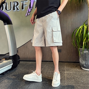 D5136-P45 夏季新款男士短裤男潮流宽松直筒立体口袋休闲速干短裤图片