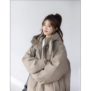 W10933-P108 网图现货 棉衣美式复古连帽棉服冬季加厚保暖面包服图片